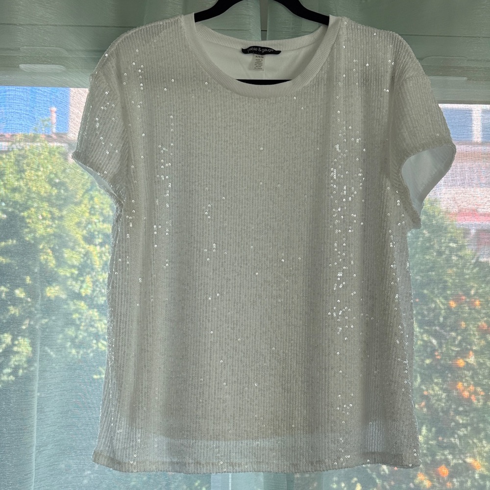 Cable & Gauge Sparkling White Short Sleeve Tee